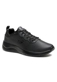 skechers - Skechers Sneakersy Eazy Vibez 999253/BBK Czarny. Kolor: czarny. Materiał: skóra