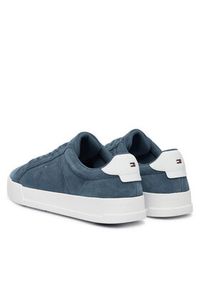 TOMMY HILFIGER - Tommy Hilfiger Sneakersy Th Court Suede FM0FM05824 Niebieski. Kolor: niebieski. Materiał: zamsz, skóra #6