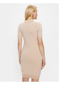 Guess Sukienka dzianinowa W3YK39 Z37K0 Beżowy Slim Fit. Kolor: beżowy. Materiał: wiskoza #4