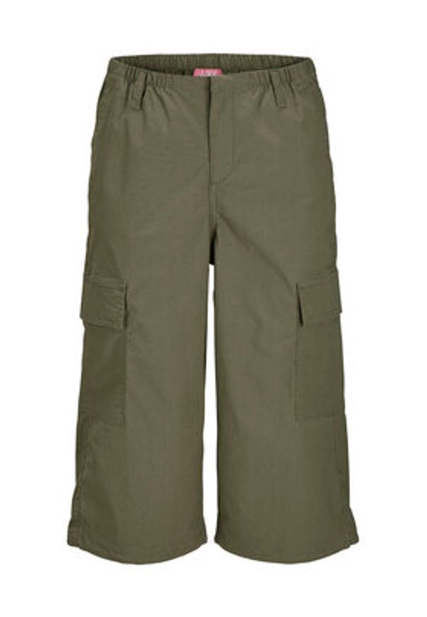 JJXX Spodnie capri Olga 12271698 Zielony Straight Fit. Kolor: zielony. Materiał: bawełna
