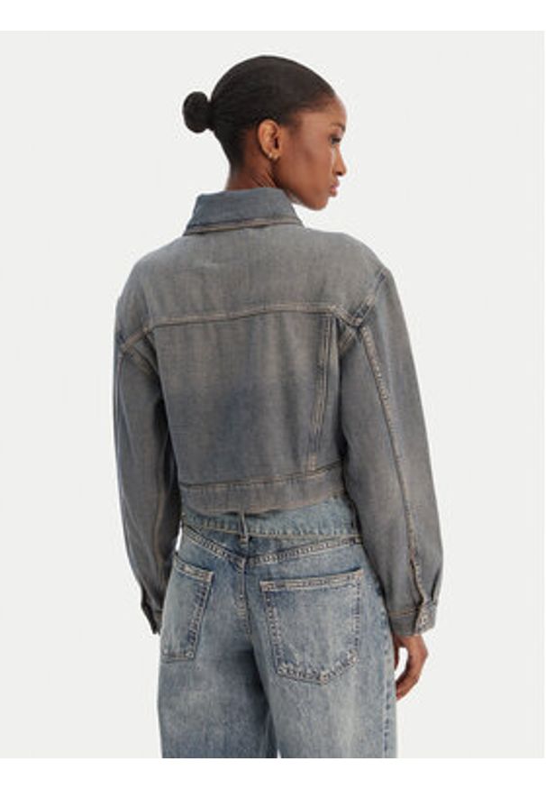 Hugo - HUGO Kurtka jeansowa Galatea_B 50553000 Niebieski Oversize. Kolor: niebieski. Materiał: bawełna