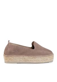 Manebi Espadryle Slippers D K 1.9 D0 Brązowy. Kolor: brązowy. Materiał: zamsz, skóra