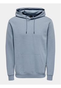 Only & Sons Bluza Cares 22018685 Niebieski Regular Fit. Kolor: niebieski. Materiał: bawełna, syntetyk