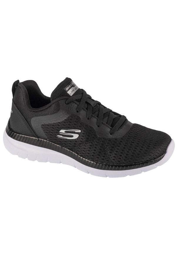 skechers - Buty do chodzenia damskie Skechers Dynamight 20. Zapięcie: sznurówki. Kolor: czarny. Materiał: syntetyk, tkanina, materiał. Szerokość cholewki: normalna. Sport: turystyka piesza