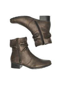 Rieker Botki 78656-90 Brązowy. Kolor: brązowy. Materiał: skóra
