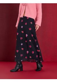 Sinsay - Spódnica midi w kwiaty - wielobarwny. Wzór: kwiaty #1