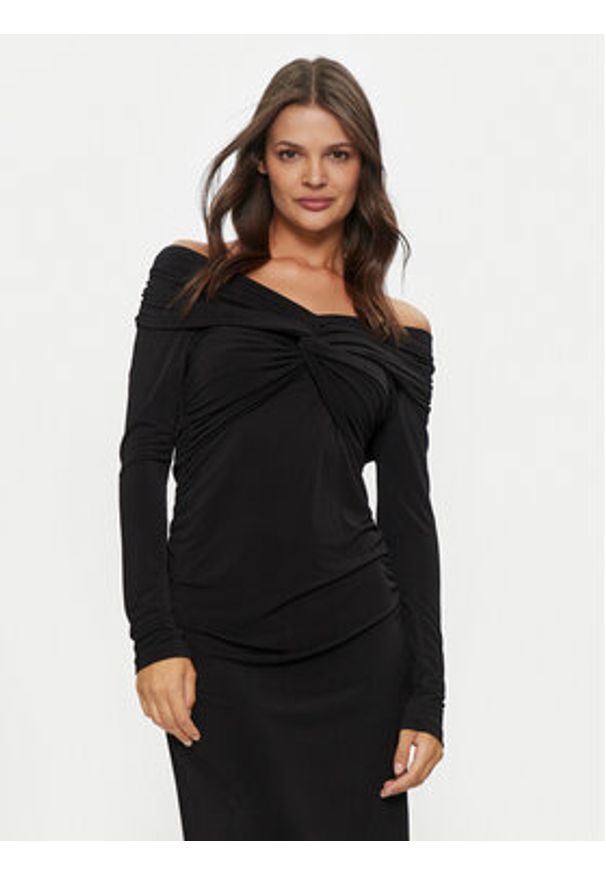 ViCOLO Sukienka wieczorowa TS0240 Czarny Slim Fit. Kolor: czarny. Materiał: syntetyk. Styl: wizytowy