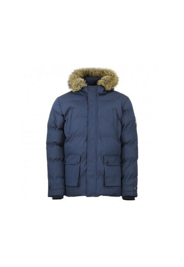 PEAK MOUNTAIN - Kurtka puchowa wodoodporna Peak Mountain Canabel. Kolor: niebieski. Materiał: puch. Sezon: zima. Sport: narciarstwo