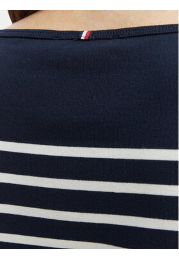 TOMMY HILFIGER - Tommy Hilfiger Bluzka New Cody WW0WW40589 Granatowy Slim Fit. Kolor: niebieski. Materiał: bawełna