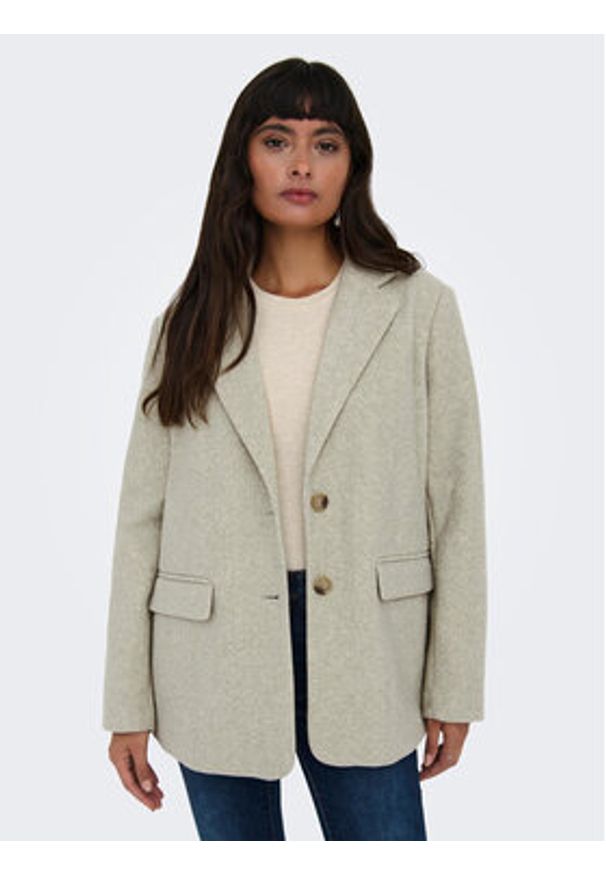 only - ONLY Marynarka 15288325 Beżowy Regular Fit. Kolor: beżowy. Materiał: syntetyk