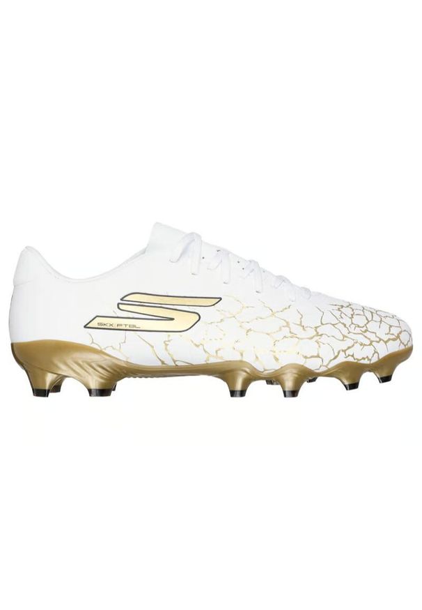 skechers - Buty piłkarskie męskie SKECHERS Skx_ 1.5 Academy FG. Kolor: biały. Sport: piłka nożna