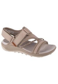 Sandały Merrell Terran 4 Backstrap Sandal W J006742 beżowy. Zapięcie: rzepy. Kolor: beżowy. Materiał: guma, materiał, skóra, tkanina