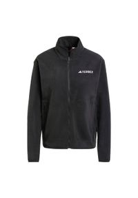Adidas - Bluza Terrex Multi Full-Zip Fleece. Kolor: czarny. Materiał: polar, materiał. Sport: turystyka piesza