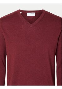 Selected Homme Sweter 16090147 Czerwony Regular Fit. Kolor: czerwony. Materiał: bawełna #2