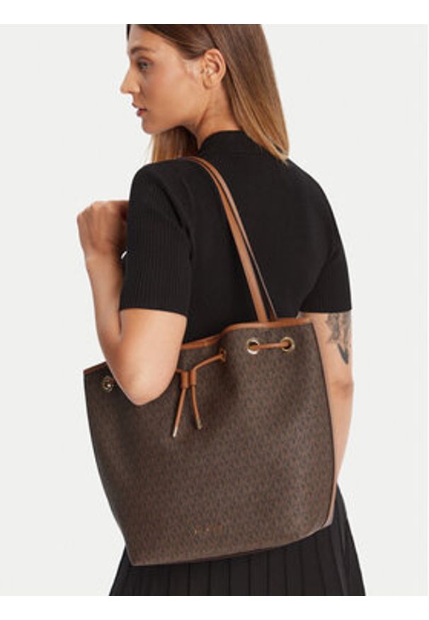 MICHAEL Michael Kors Torebka 30F5GQ7T2B Brązowy. Kolor: brązowy. Materiał: skórzane