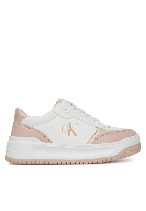 Sneakersy Calvin Klein Jeans. Kolor: biały