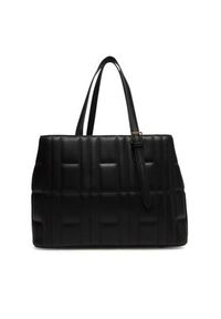 TOMMY HILFIGER - Tommy Hilfiger Torebka Th Feminine Tote AW0AW17452 Czarny. Kolor: czarny. Materiał: skórzane