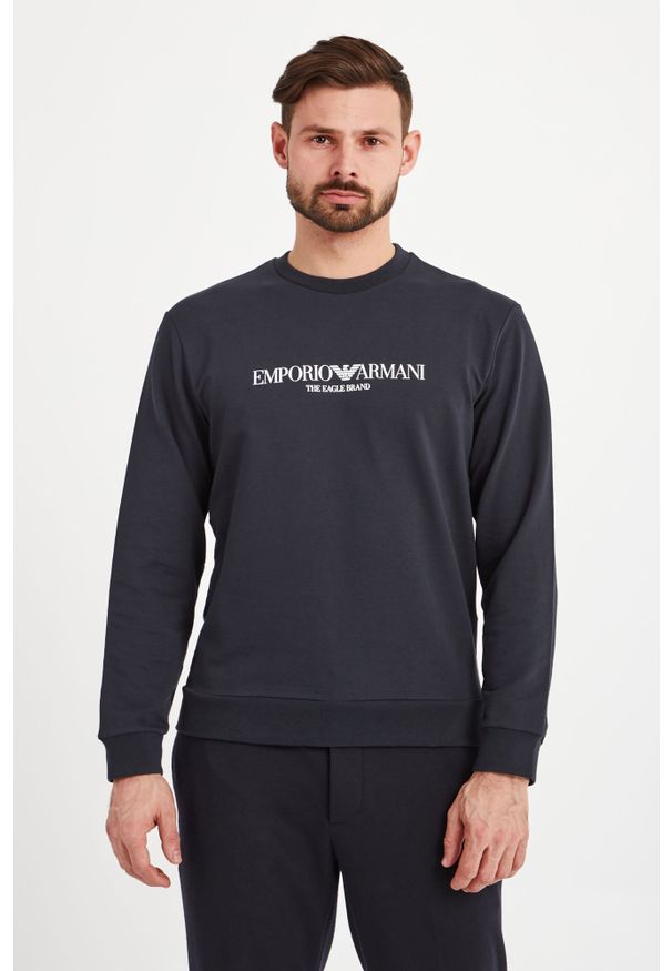 Emporio Armani - BLUZA EMPORIO ARMANI. Materiał: elastan, bawełna. Wzór: nadruk