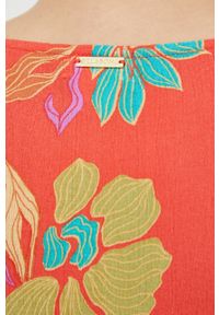 Billabong sukienka kolor czerwony mini prosta. Okazja: na co dzień. Kolor: czerwony. Materiał: tkanina. Typ sukienki: proste. Styl: casual. Długość: mini #2