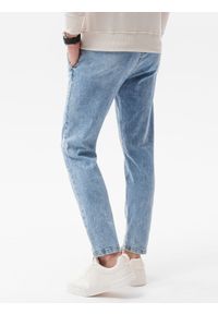 Ombre Clothing - Spodnie męskie jeansowe SLIM FIT P1077 - jasny jeans - XXL. Materiał: jeans. Styl: klasyczny #2