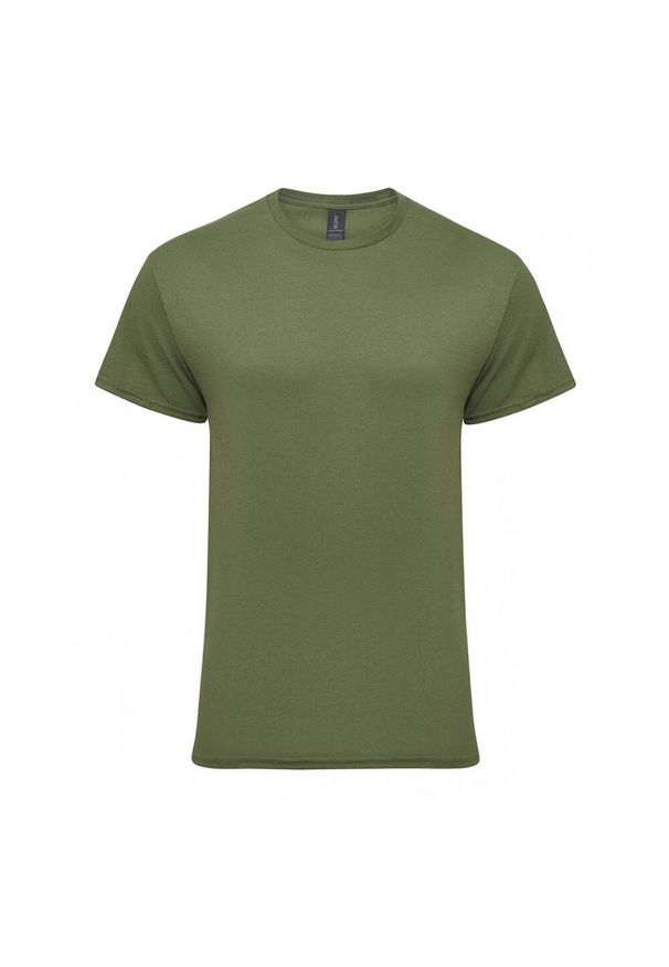 GILDAN - Bawełniana Lekka Koszulka Unisex Dla Dorosłych. Kolor: zielony. Materiał: bawełna. Sport: turystyka piesza