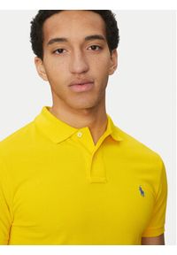 Polo Ralph Lauren Polo 710536856446 Żółty Slim Fit. Typ kołnierza: polo. Kolor: żółty. Materiał: bawełna #5