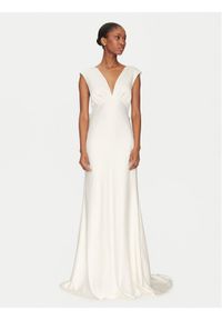 YAS Sukienka wieczorowa Dottea 26036356 Écru Regular Fit. Materiał: syntetyk. Styl: wizytowy #1