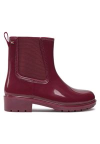 TOMMY HILFIGER - Tommy Hilfiger Kalosze Flag Rainboot FW0FW08213 Bordowy. Kolor: czerwony #1