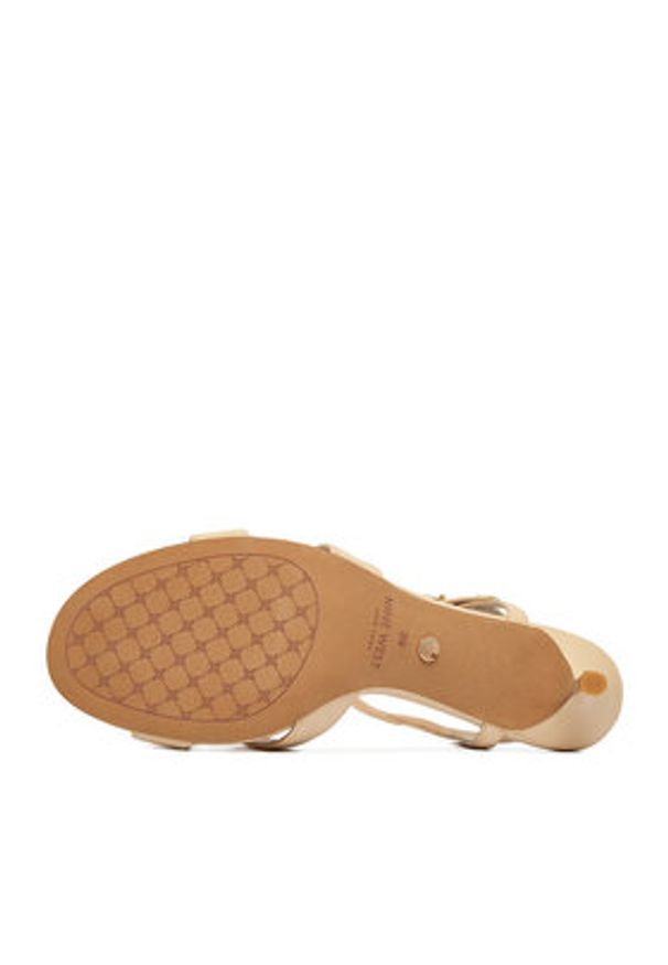 Nine West Sandały 22154A Beżowy. Kolor: beżowy. Materiał: skóra