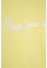 Pepe Jeans - Bluza bawełniana dziecięca Rose 128-180 cm. Okazja: na co dzień. Typ kołnierza: bez kaptura. Kolor: żółty, zielony, wielokolorowy. Materiał: bawełna. Wzór: nadruk. Styl: casual #3