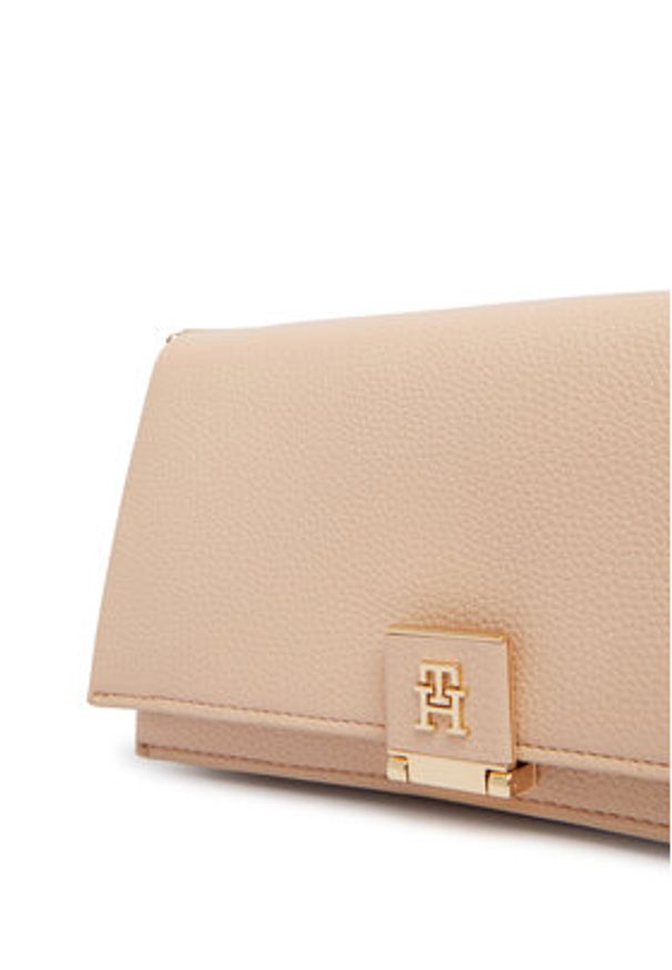 TOMMY HILFIGER - Tommy Hilfiger Torebka Th Monogram Chain Strap Crossbody Bag AW0AW17403 Różowy. Kolor: różowy. Materiał: skórzane