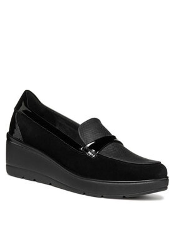 Geox Półbuty D Ilde D46RAB 022HH C9999 Czarny. Kolor: czarny. Materiał: skóra