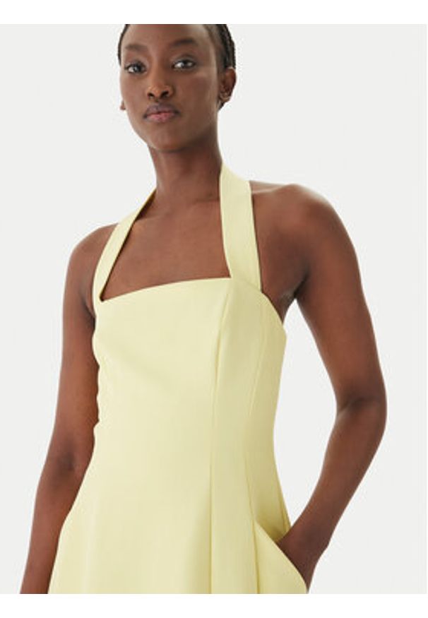 BARDOT - Bardot Sukienka koktajlowa Nevelle 59857DB1 Żółty Slim Fit. Kolor: żółty. Materiał: syntetyk. Styl: wizytowy