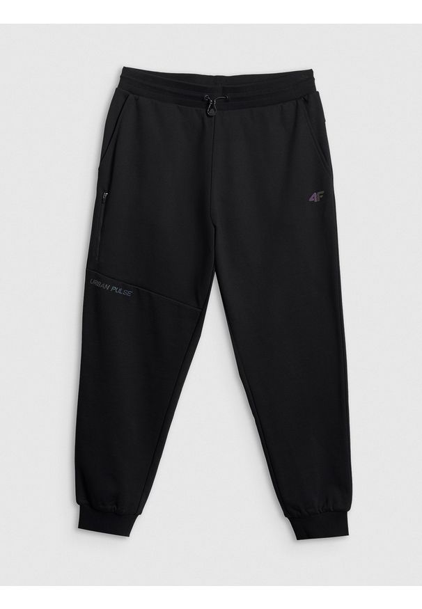 4f - 4F Spodnie dresowe joggery męskie - czarne M. Kolor: czarny. Materiał: dresówka