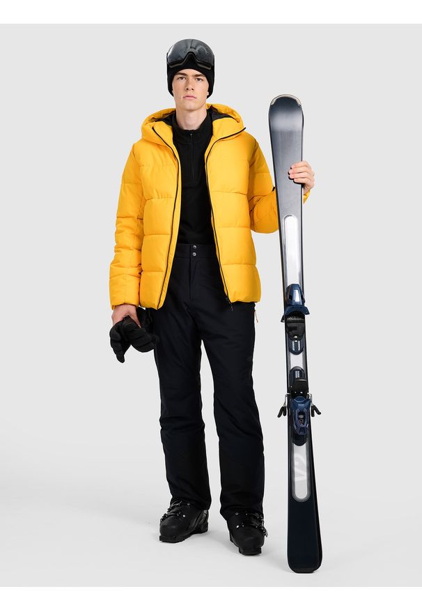 4f - 4F Kurtka narciarska membrana 5000 męska - pomarańczowa S. Kolor: pomarańczowy. Materiał: poliester, materiał. Wzór: gładki. Sezon: zima