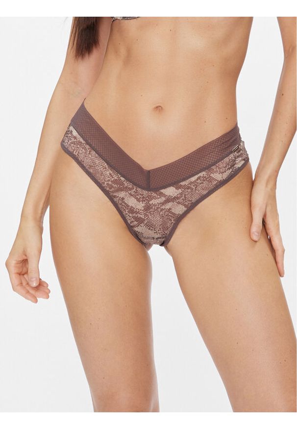 Gossard Figi brazylijskie Glossies Snake 13014 Szary. Kolor: szary. Materiał: syntetyk