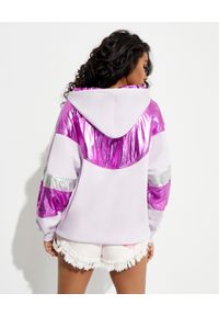 ISABEL MARANT - Liliowa bluza z wiązaniem Minelia. Kolor: różowy, wielokolorowy, fioletowy. Materiał: bawełna. Długość rękawa: długi rękaw. Długość: długie. Wzór: aplikacja #4