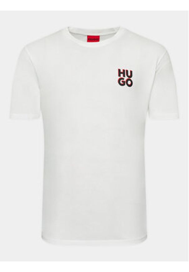 Hugo Komplet 2 t-shirtów 50492550 Biały Regular Fit. Kolor: biały. Materiał: bawełna