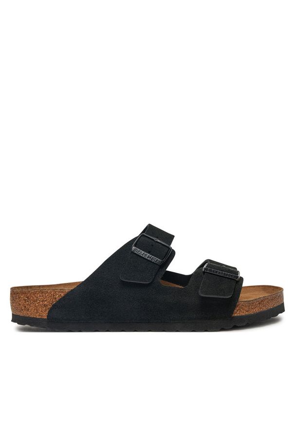 Klapki Birkenstock. Kolor: czarny. Materiał: zamsz
