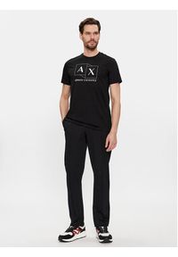 Armani Exchange T-Shirt 3DZTAD ZJ9AZ 1200 Czarny Regular Fit. Kolor: czarny. Materiał: bawełna