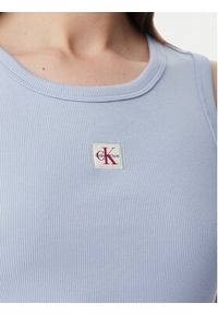Calvin Klein Jeans Top LV047C201G Niebieski jasny Slim Fit. Kolor: niebieski. Materiał: bawełna #2