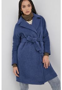 Haily's Płaszcz damski przejściowy oversize. Kolor: niebieski. Styl: klasyczny #1