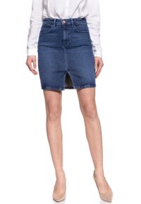 Wrangler - SPÓDNICA JEANSOWA WRANGLER MIDI PENCIL SKIRT SHADOW DANCES W2347096I. Materiał: jeans