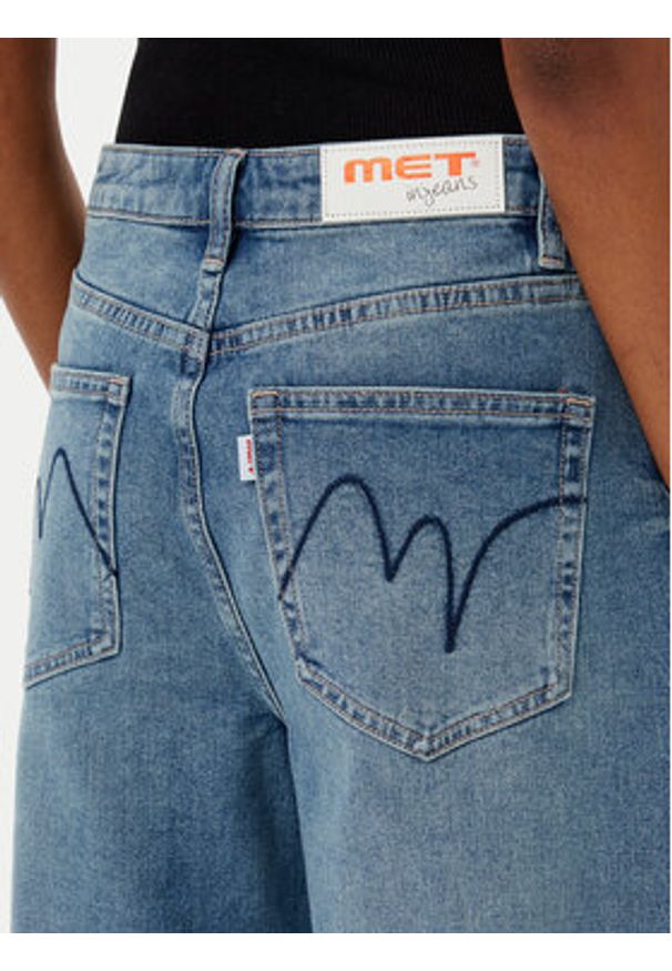 MET Jeansy NOS CHLOE T4L736 Niebieski Wide Leg. Kolor: niebieski
