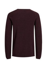 Jack & Jones - Jack&Jones Sweter 12157321 Bordowy Regular Fit. Kolor: czerwony. Materiał: bawełna #5