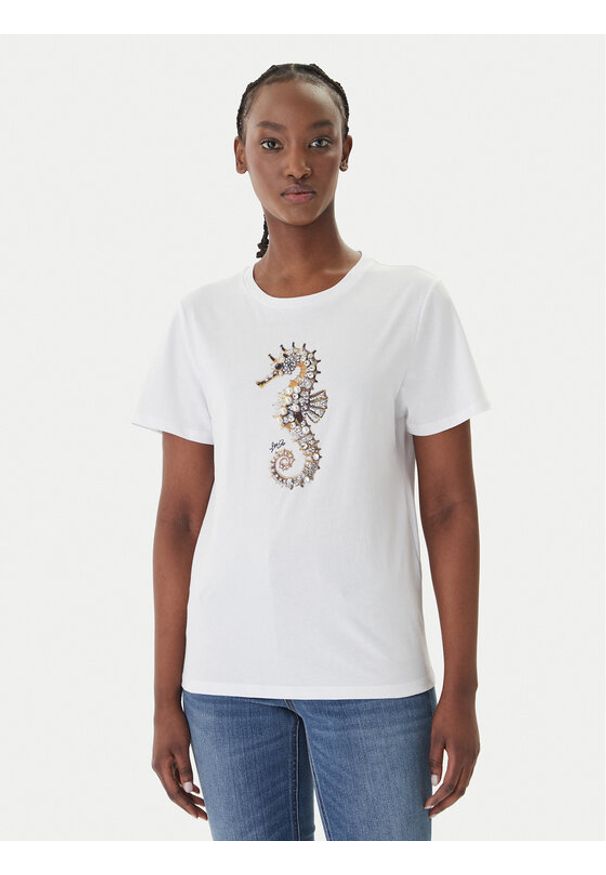 Liu Jo T-Shirt WA6237 JS923 Biały Regular Fit. Kolor: biały. Materiał: bawełna