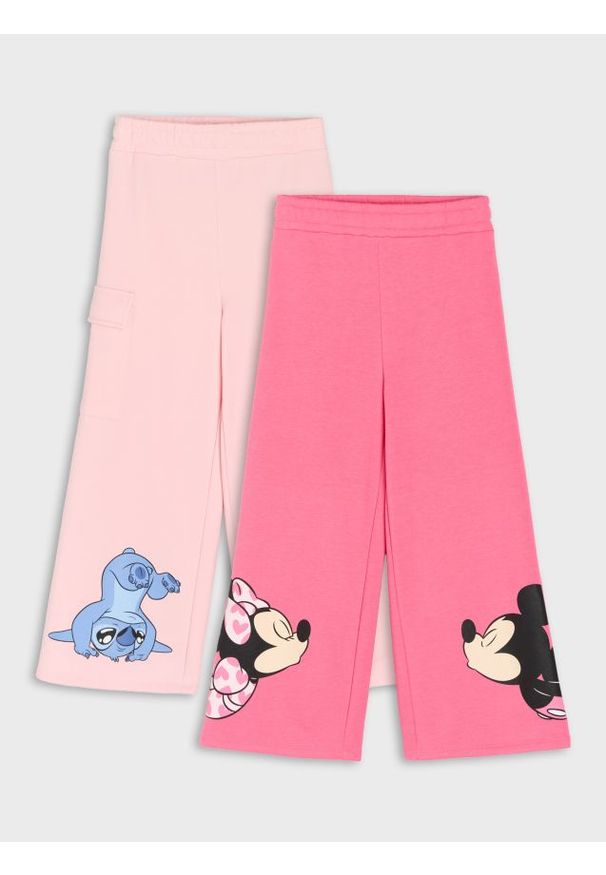 Sinsay - Spodnie wide leg z nadrukiem Disney - wielobarwny. Wzór: motyw z bajki, nadruk