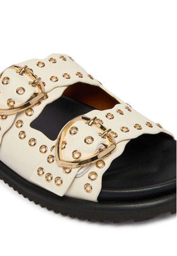 Blauer Klapki S6BLOOM02/LEA Écru. Materiał: skóra