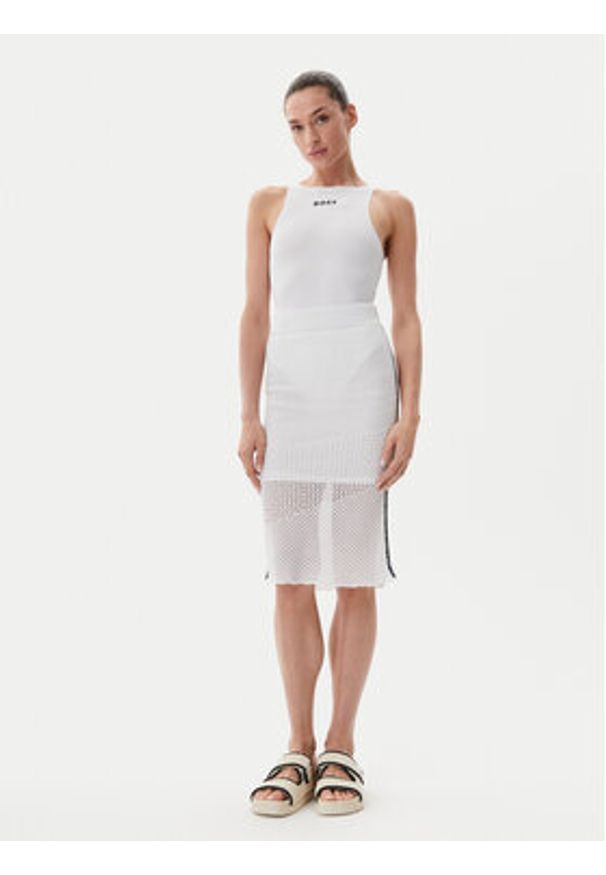 Pinko - PINKO Spódnica midi Trivor 104892 A2EB Biały Regular Fit. Kolor: biały. Materiał: wiskoza