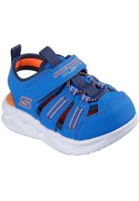 skechers - Sandały dziecięce Skechers Hyper Coast. Kolor: niebieski. Materiał: materiał